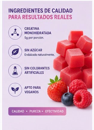 Creatina en gomitas, un suplemento Nurvely