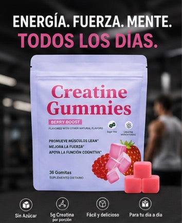 Creatina en gomitas, un suplemento Nurvely