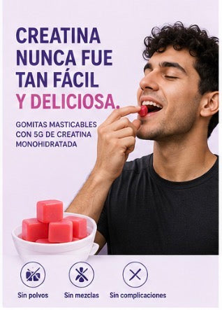 Creatina en gomitas, un suplemento Nurvely