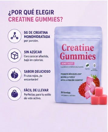 Creatina en gomitas, un suplemento Nurvely